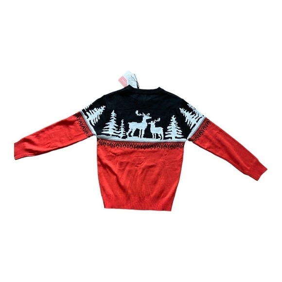 Camii Mia Girls' Reindeer Pullover Crewneck Ugly Christmas Sweater Medium NWT - Picture 4 of 12